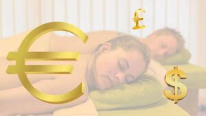 EURO Zeichen für Preis und Preisliste für Massage, Spa und Wellness